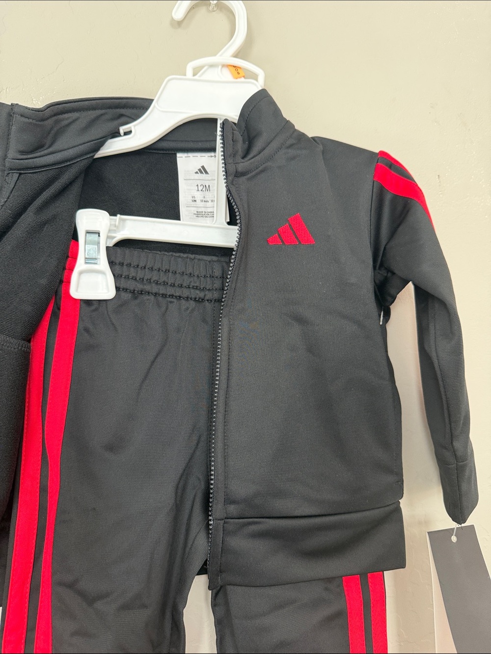 adidas Black & Red Toddler Track Jacket and Pants Set - Picture 5 of 5